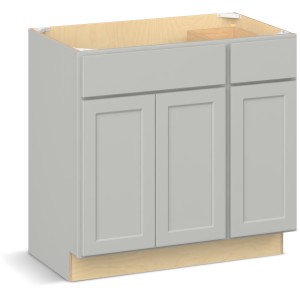 RELIABILT Parkstone II Vanity Base, Light Gray, 36" W, 3 Doors 1 Drawer, Fully Assembled - 641174 | Lowe's Pro Supply